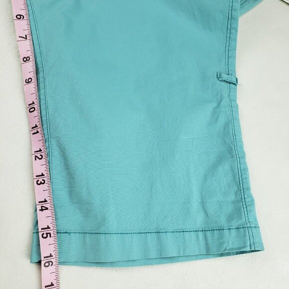 Woolrich Vista Point Eco Rich Capri Pants Teal Womens 12 Convertible Shorts - Picture 11 of 13